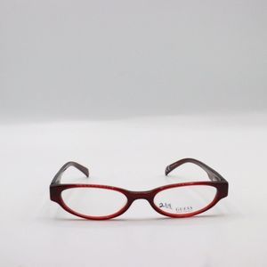 Vintage Guess Red Oval Thick Rim Womens Eyeglasses Frames 50 18 135 G1258